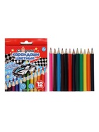 Карандаши Calligrata «Машинка», 12 цветов, деревянные, трёхгранные, мини - Фото 5