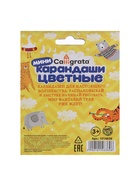 Карандаши Calligrata цветные, 12 цветов, деревянные, трёхгранные, мини 1014636 - фото 16943604