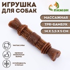 Игрушка для собак "Шипастая кость", TPR+Бамбук, массажная,14 х 3,5 х 5 10669605 - фото 1760278