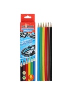 Карандаши Calligrata «Машинка», цветные, 6 цветов деревянные, трёхгранные - Фото 8