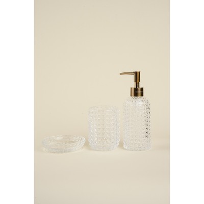 УЦЕНКА Набор для ванной, 2 предмета: дозатор, стакан