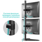 Настольный кронштейн для 2х мониторов ONKRON D208FS чёрный - фото 51684503 Настольный кронштейн для 2х мониторов ONKRON D208FS чёрный - фото 51684503
