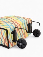 Сумка хозяйственная складная на липучке, 2 колеса, наружный карман, 32×13×52 см, жёлтая/разноцветная - Фото 8