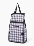 Сумка хозяйственная складная на липучке, 2 колеса, наружный карман, 32×13×52 см, чёрная/белая - Фото 5