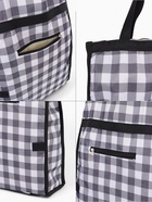 Сумка хозяйственная складная на липучке, 2 колеса, наружный карман, 32×13×52 см, чёрная/белая - Фото 7