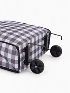 Сумка хозяйственная складная на липучке, 2 колеса, наружный карман, 32×13×52 см, чёрная/белая - Фото 8