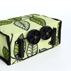 Сумка тележка хозяйственная «Листья», складная, 2 колеса, 32×13×52 см, зелёная - Фото 5