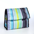 Сумка хозяйственная складная на липучке, 2 колеса, наружный карман, 32×13×52 см, голубая/жёлтая - Фото 4