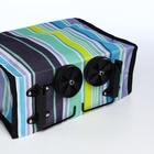 Сумка хозяйственная складная на липучке, 2 колеса, наружный карман, 32×13×52 см, голубая/жёлтая - Фото 5