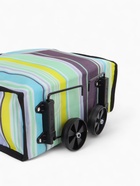 Сумка хозяйственная складная на липучке, 2 колеса, наружный карман, 32×13×52 см, голубая/жёлтая - Фото 9