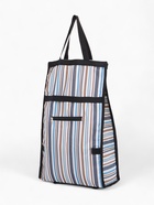 Сумка хозяйственная складная на липучке, 2 колеса, наружный карман, 32×13×52 см, голубая/синяя - Фото 5