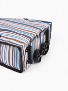 Сумка хозяйственная складная на липучке, 2 колеса, наружный карман, 32×13×52 см, голубая/синяя - Фото 9