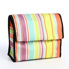 Сумка тележка хозяйственная, складная, на липучке, 2 колеса, наружный карман, 32×13×52 см, разноцветная - Фото 4