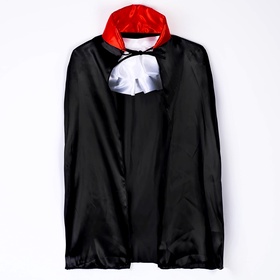 Карнавальный костюм «Дракула», плащ, жабо, грим, клыки