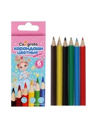 Карандаши Calligrata «Принцесса», цветные, 6 цветов, мини - Фото 5