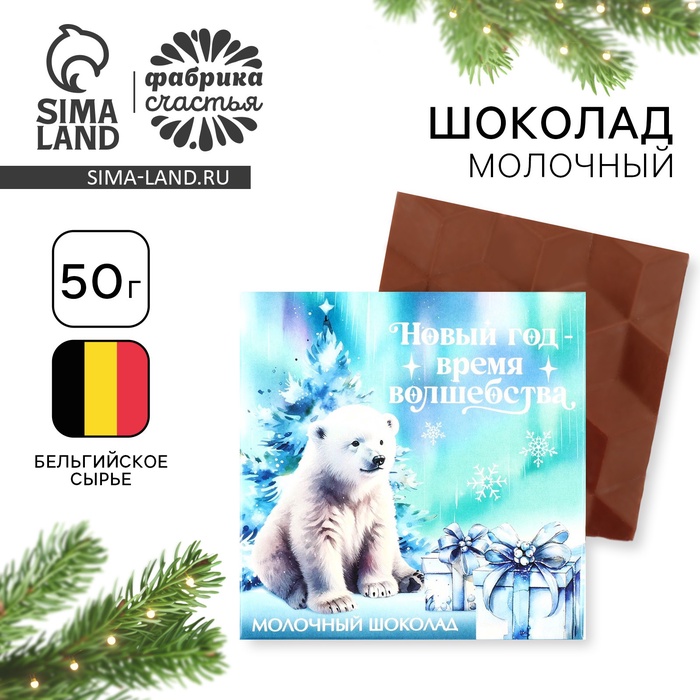 Шоколад в коробке «Новый год-время волшебства», 50 г