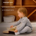 Комплект детский (джемпер, брюки) MINAKU, рост 86-92 см, серый меланж - Фото 3