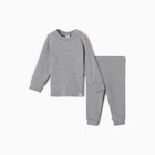Комплект детский (джемпер, брюки) MINAKU, рост 86-92 см, серый меланж - Фото 9