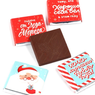 Шоколад мини в конверте «Дед мороз», 5 гр 4 шт