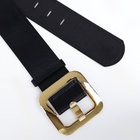 Ремень женский, 110×4.8 см, квадратная пряжка, золотистая, чёрный - Фото 6