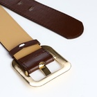 Ремень женский, 110×4.8 см, квадратная пряжка, золотистая, коричневый - Фото 7