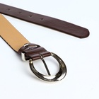 Ремень женский с винтом, 110×3.3 см, пряжка металл, серебристая, коричневый - Фото 7