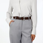 Ремень женский с винтом, 110×3.3 см, пряжка металл, серебристая, коричневый - Фото 2