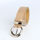 Ремень женский с винтом, 110×3.3 см, пряжка металл, серебристая, бежевый - Фото 4