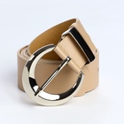 Ремень женский с винтом, 110×3.3 см, пряжка металл, серебристая, бежевый - Фото 5