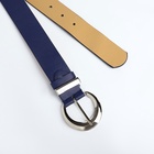 Ремень женский с винтом, 110×3.3 см, пряжка металл, серебристая, синий - Фото 6