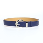 Ремень женский с винтом, 110×3.3 см, пряжка металл, серебристая, синий - Фото 3