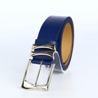 Ремень женский с винтом, 110×3.3 см, классическая пряжка металл, серебристая, синий - Фото 2