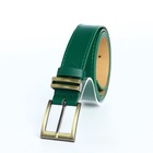 Ремень женский с винтом, 110×2.5 см, пряжка металл, золотистая, зелёный - Фото 4
