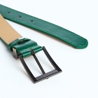 Ремень женский с винтом, 110×2.5 см, пряжка металл, золотистая, зелёный - Фото 7