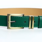 Ремень женский с винтом, 110×2.5 см, пряжка металл, золотистая, зелёный - Фото 8