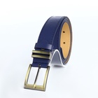 Ремень женский с винтом, 110×2.5 см, пряжка металл, золотистая, синий - Фото 4