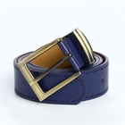 Ремень женский с винтом, 110×2.5 см, пряжка металл, золотистая, синий - Фото 5