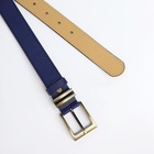 Ремень женский с винтом, 110×2.5 см, пряжка металл, золотистая, синий - Фото 6