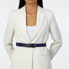 Ремень женский с винтом, 110×2.5 см, пряжка металл, золотистая, синий - Фото 2