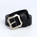 Ремень женский с винтом, 110×2.5 см, матовая классическая пряжка металл, чёрный - Фото 5