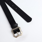 Ремень женский с винтом, 110×2.5 см, матовая классическая пряжка металл, чёрный - Фото 6