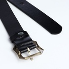 Ремень женский с винтом, 110×2.5 см, матовая классическая пряжка металл, чёрный - Фото 7