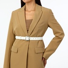 Ремень женский с винтом, 110×2.5 см, матовая классическая пряжка металл, белый - Фото 2