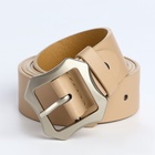 Ремень женский с винтом, 110×2.5 см, матовая классическая пряжка металл, бежевый - Фото 5