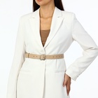 Ремень женский с винтом, 110×2.5 см, матовая классическая пряжка металл, бежевый - Фото 2