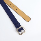 Ремень женский с винтом, 110×2.5 см, матовая классическая пряжка металл, синий - Фото 6