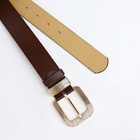 Ремень женский с винтом, 110×3 см, пряжка металл, золотистая, коричневый - Фото 6