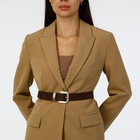 Ремень женский с винтом, 110×3 см, пряжка металл, золотистая, коричневый - Фото 2