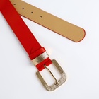 Ремень женский с винтом, 110×3 см, пряжка металл, золотистая, красный - Фото 4