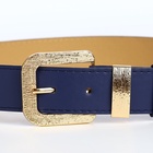 Ремень женский с винтом, 110×3 см, пряжка металл, золотистая, синий - Фото 6